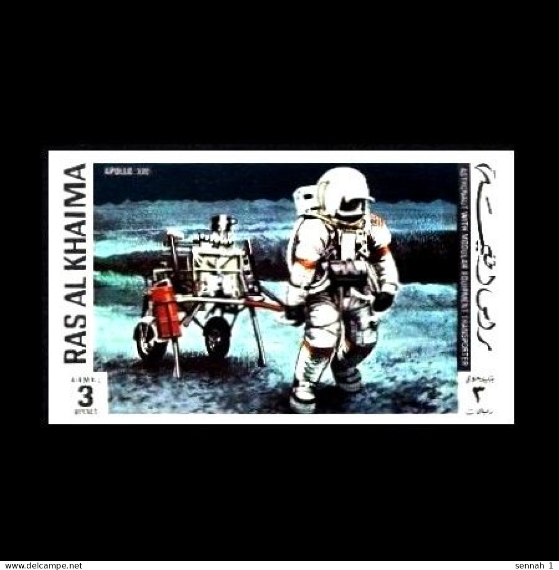 Ras Al Khaima: 'Apollo-14 Space Flight & Lunar Landing – Astronaut Al Shepard, 1972', Mi. 705U; Yv. PA.71D ND ** - Asie