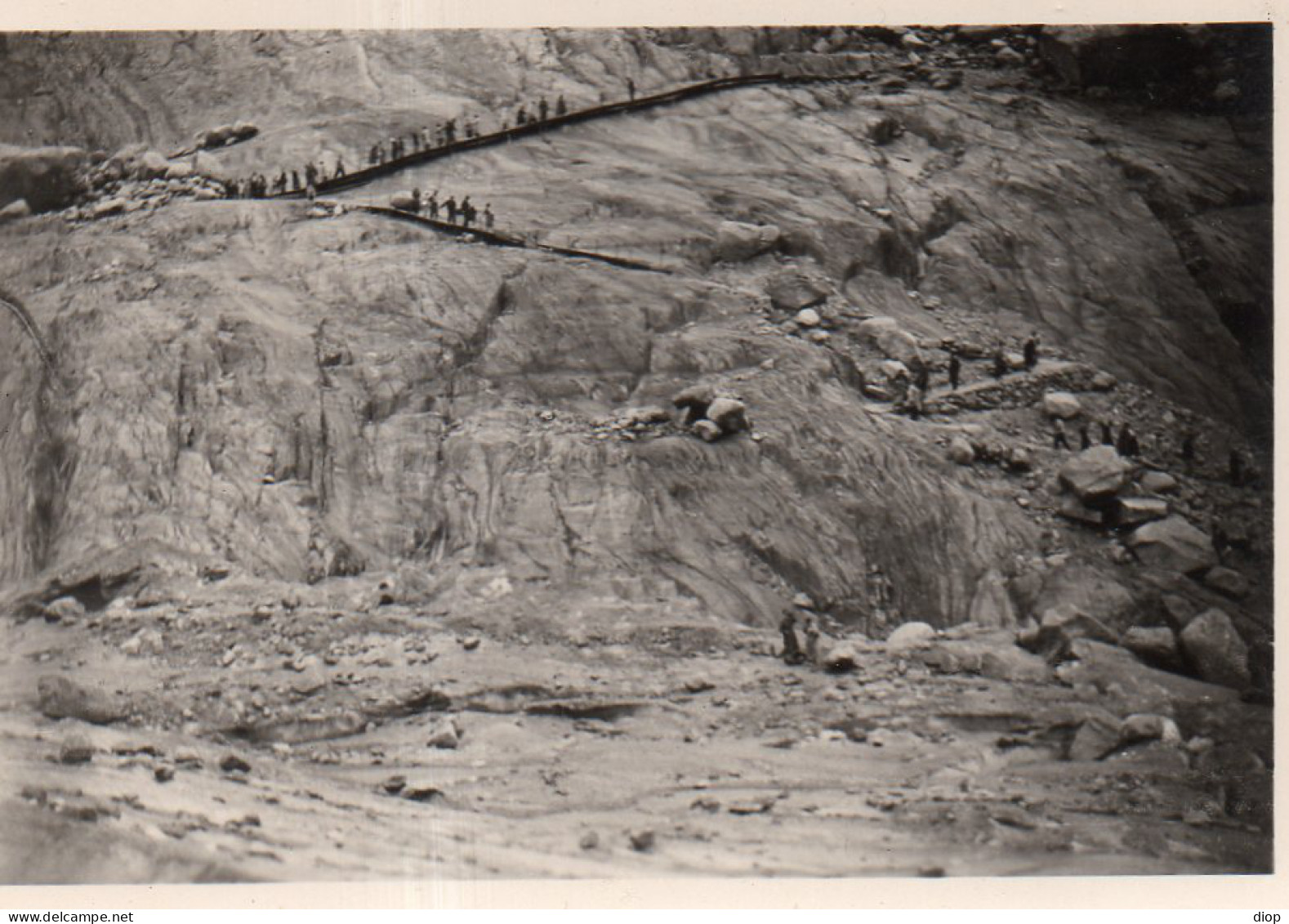 Photographie Photo Vintage Snapshot MER DE GLACE - Lieux