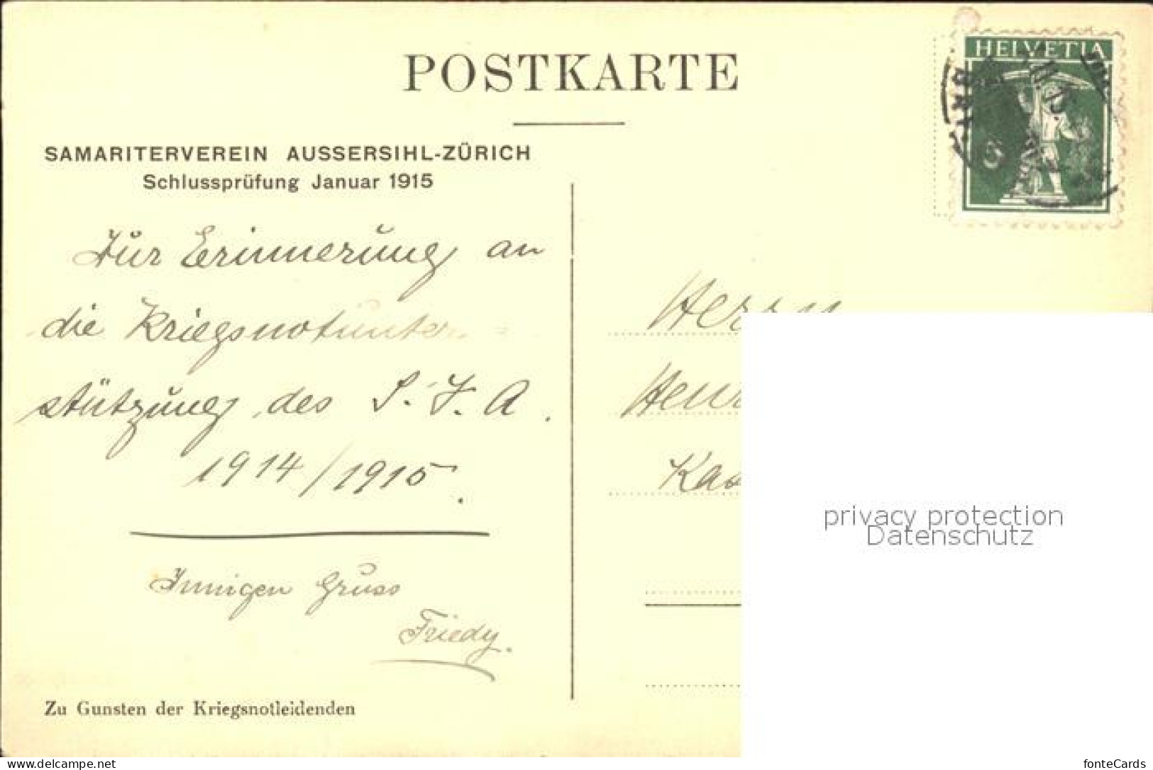 11706556 Zuerich ZH Kuenstlerkarte Samariterverein Aussersihl  Zuerich - Other & Unclassified