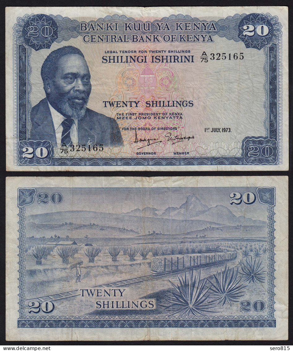 KENIA - KENYA 20 Shillings Banknote 1973 Pick 8d VF    (18039 - Autres - Afrique