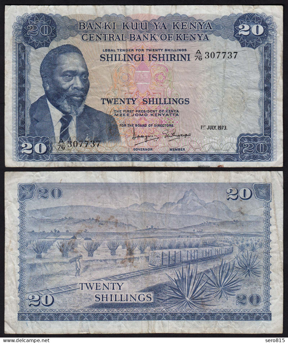 KENIA - KENYA 20 Shillings Banknote 1973 Pick 8d F/VF    (18038 - Sonstige – Afrika