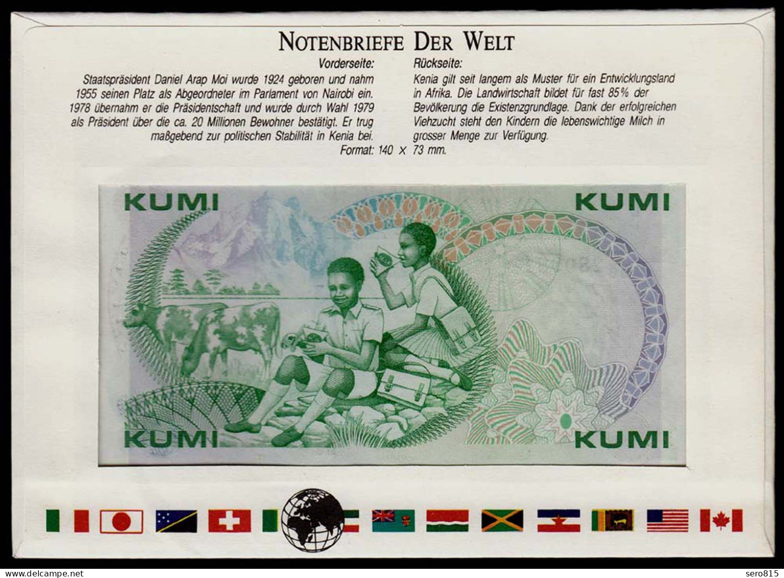 Kenya 10 Shillings 1987 Banknotenbrief Der Welt UNC Pick 20f (15456 - Autres - Afrique