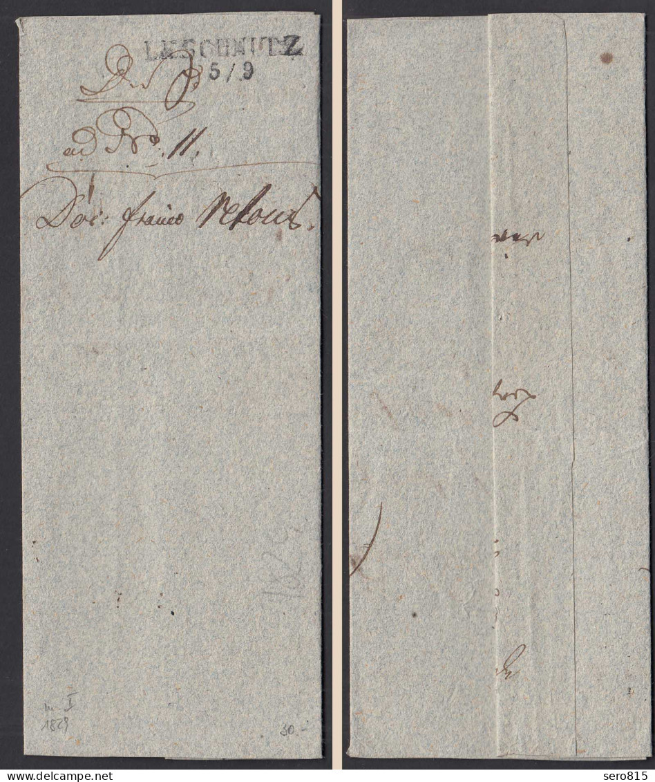 Schlesien Orts-Brief 1829 LESCHNITZ (Leśnica) Mit Inhalt   (25639 - Autres & Non Classés