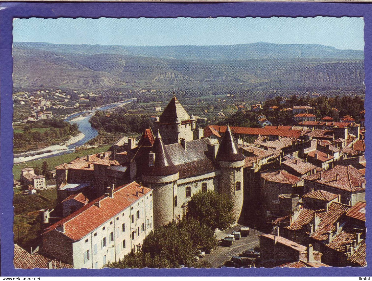 07 - AUBENAS - CHATEAU Et VALLEE De L'ARDECHE - VUE AERIENNE -  - Aubenas