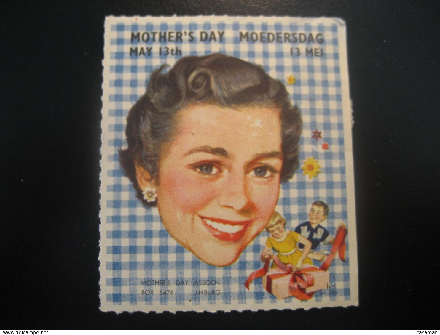 MOTHER'S DAY Moedersdag Poster Stamp Vignette USA Label - Autres & Non Classés