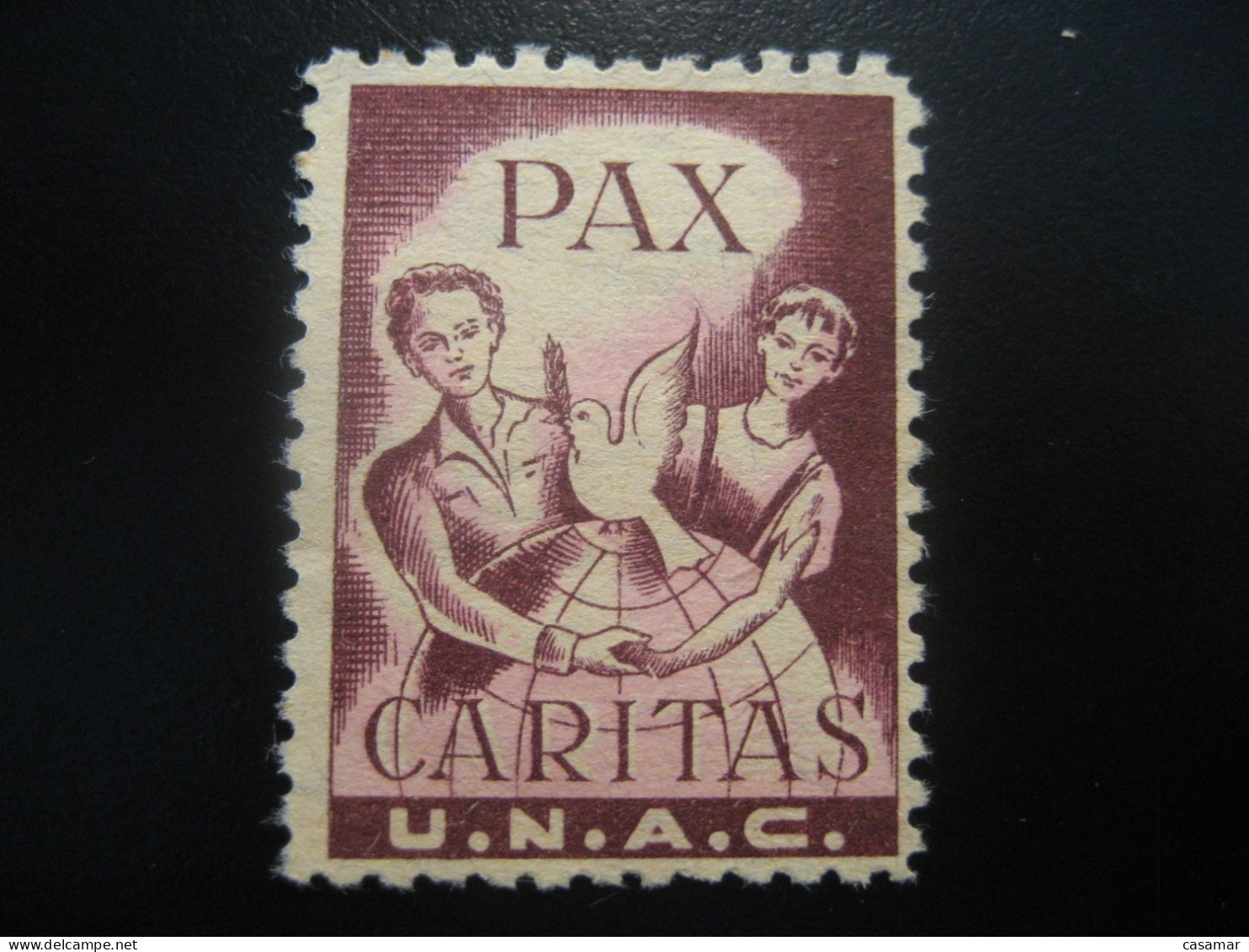 CARITAS Pax U.N.A.C. Poster Stamp Vignette USA Label - Sonstige & Ohne Zuordnung