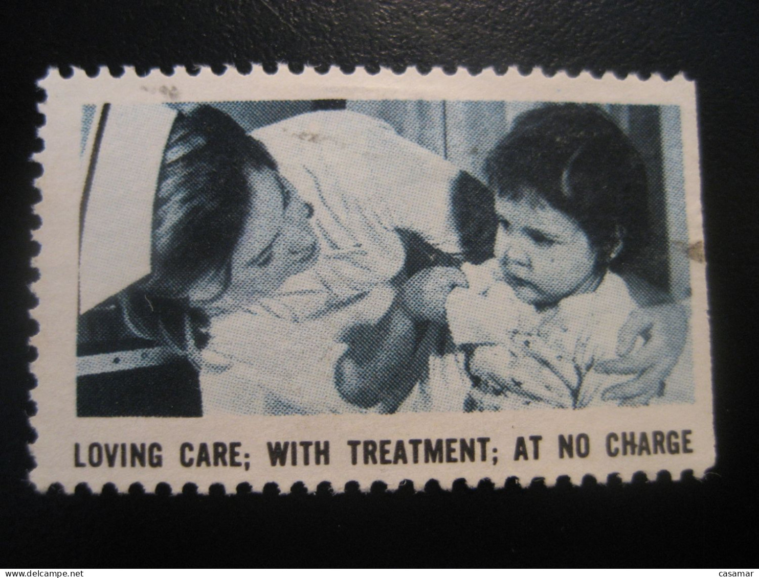 Loving Care Treatment Nurse Nursing Health Sante Poster Stamp Vignette USA Label - Médecine