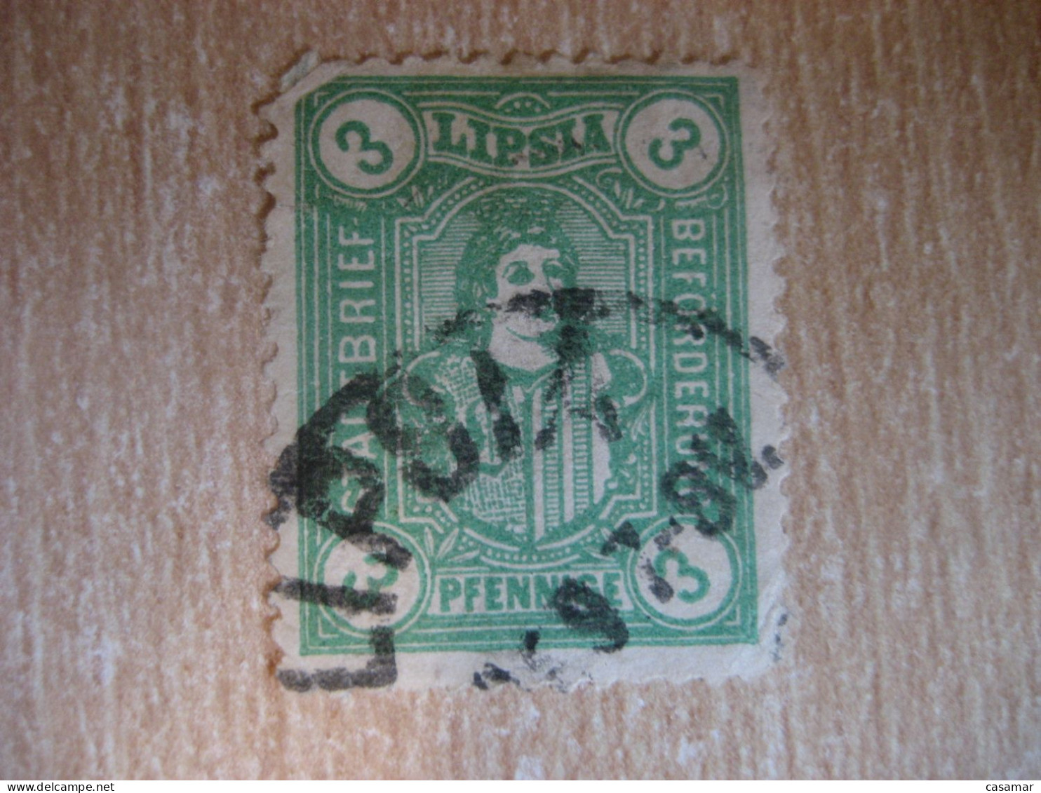 LEIPZIG 1895 Lipsia 3 Pf Michel F18 Privat Private Local Stamp GERMANY Slight Faults - Postes Privées & Locales