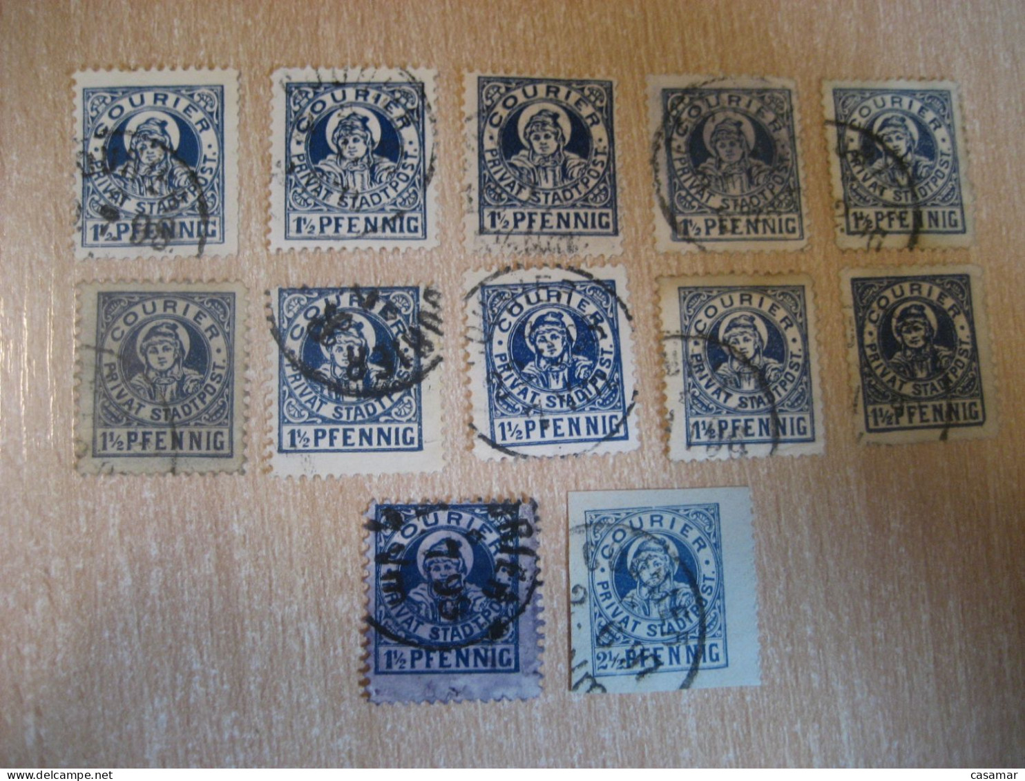 MUNCHEN 1896/8 Stadtpost 12 Privat Private Local Stamp GERMANY Slight Faults - Private & Local Mails