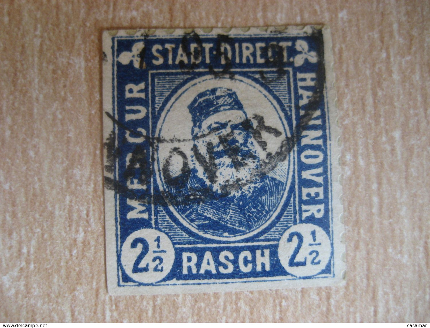 HANNOVER 1892 2 1/2 Pf Stadtdirektor Rasch Privat Private Local Stamp GERMANY Slight Faults - Private & Local Mails