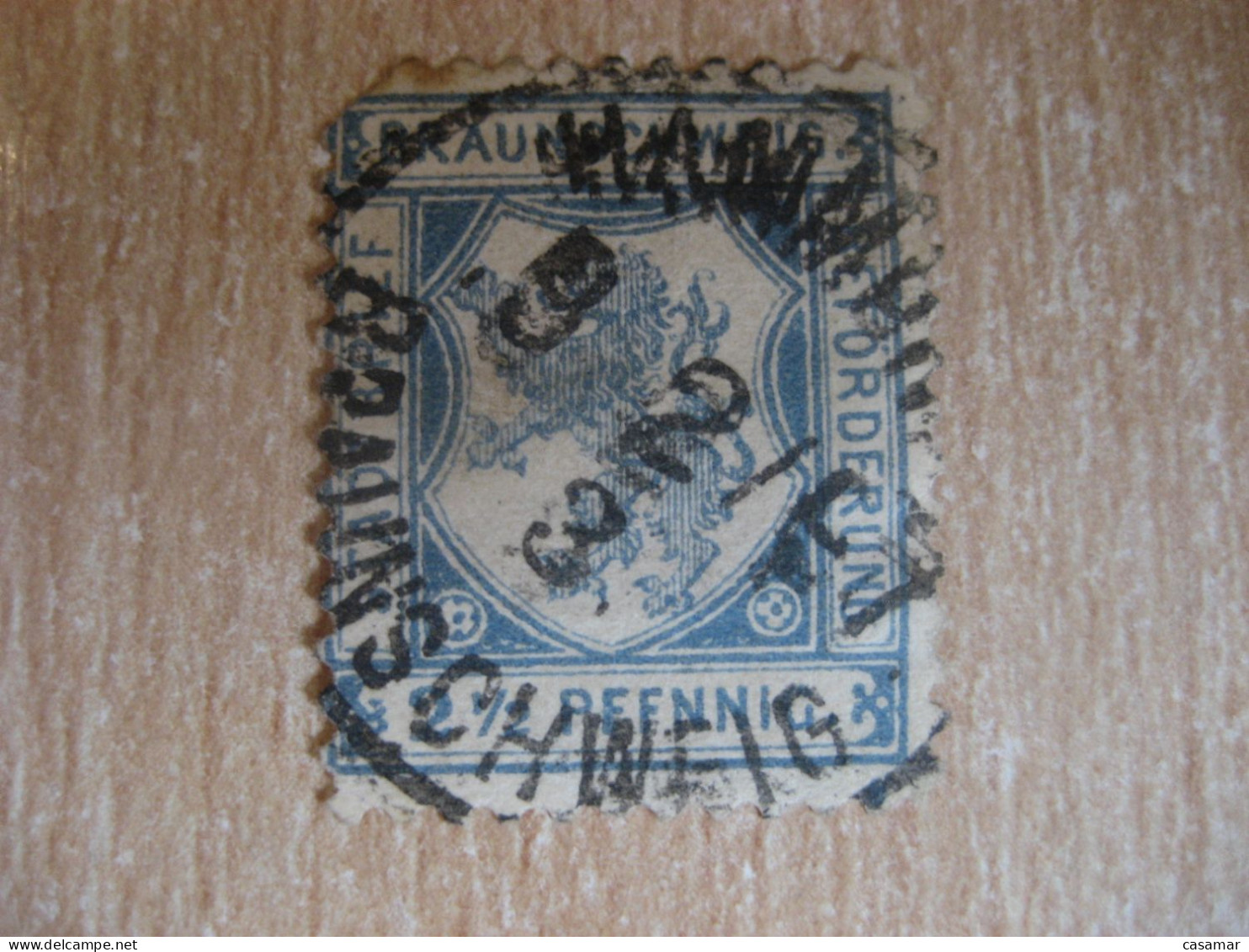 BRAUNSCHWEIG 1895 10 Pf Imperforated Michel 68 Privat Private Local Stamp GERMANY Slight Faults - Private & Lokale Post