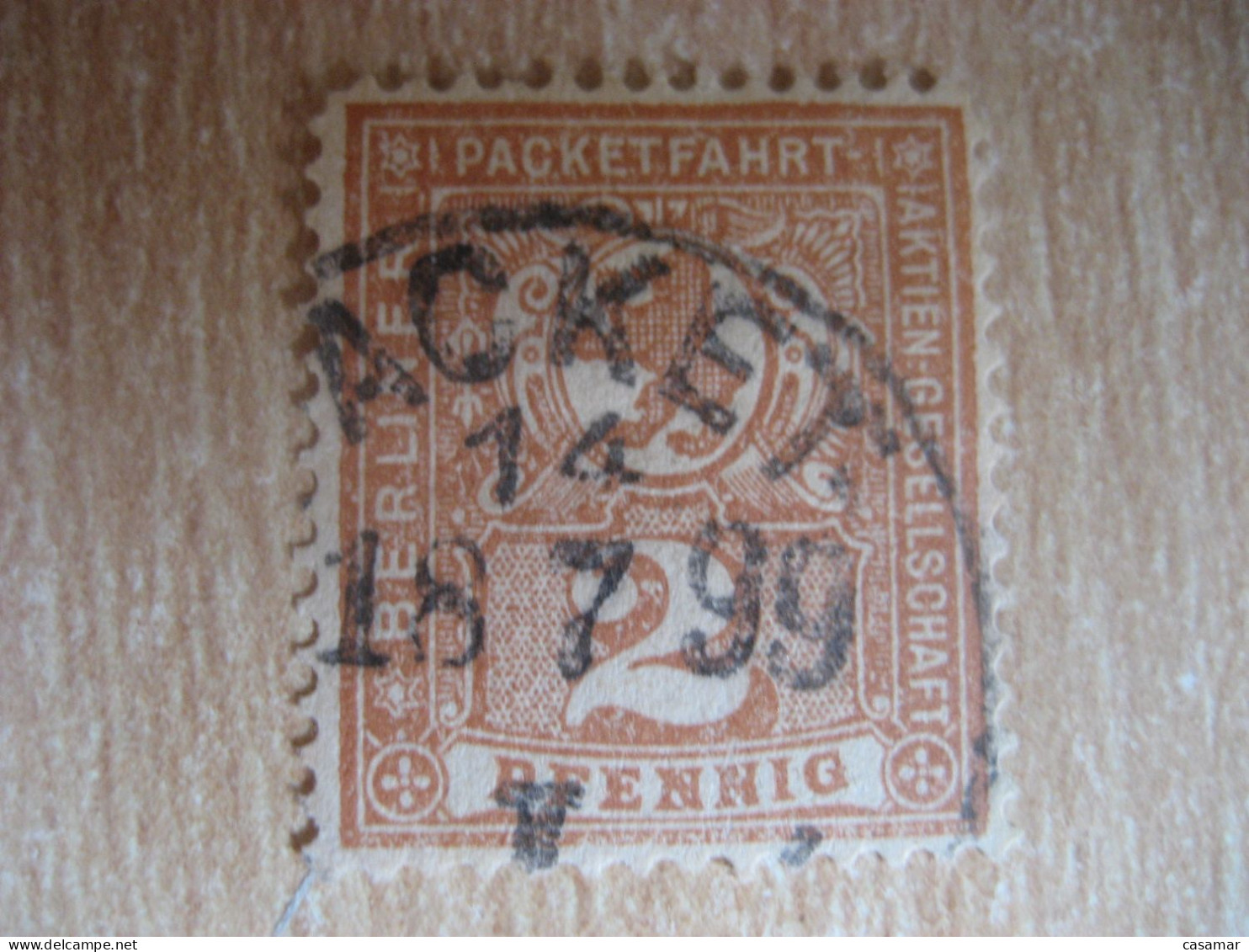 BERLIN Packetfahrt Berliner Aktien 2 Pf Privat Private Local Stamp GERMANY Slight Faults - Private & Local Mails