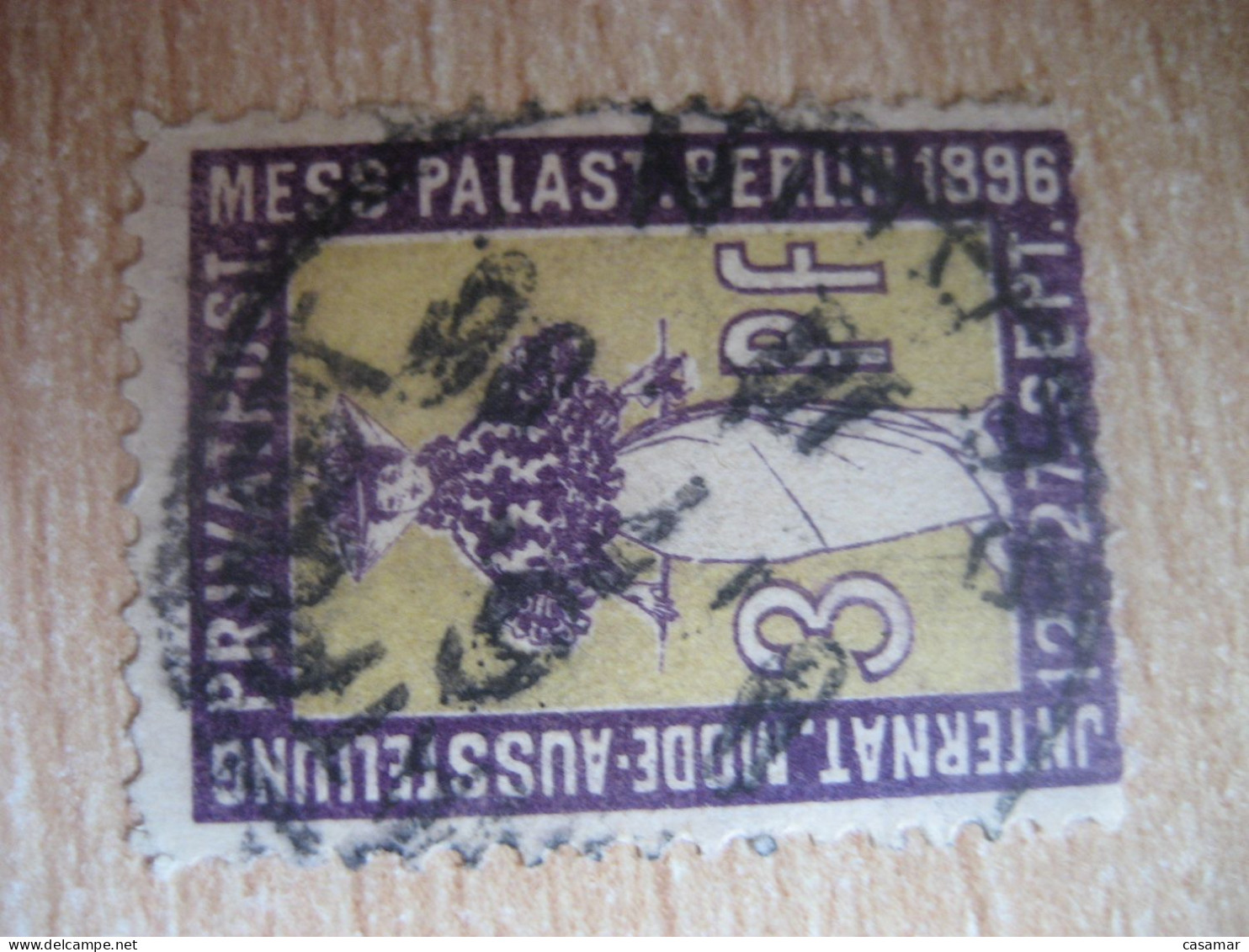 BERLIN Mode Fashion Fair Exhibition 1896 3 Pf Michel G6 Privat Private Local Stamp GERMANY - Postes Privées & Locales