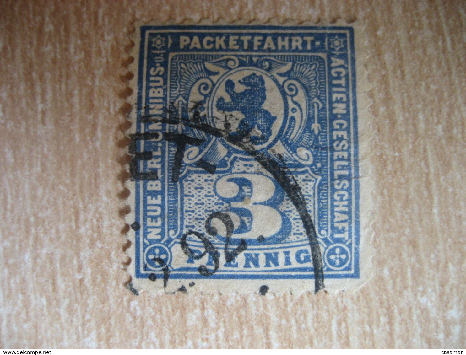 BERLIN Packetfahrt 1891 Neu Berl. Omnibus 3 Pf Michel B47 ? Privat Private Local Stamp GERMANY Slight Faults - Private & Lokale Post