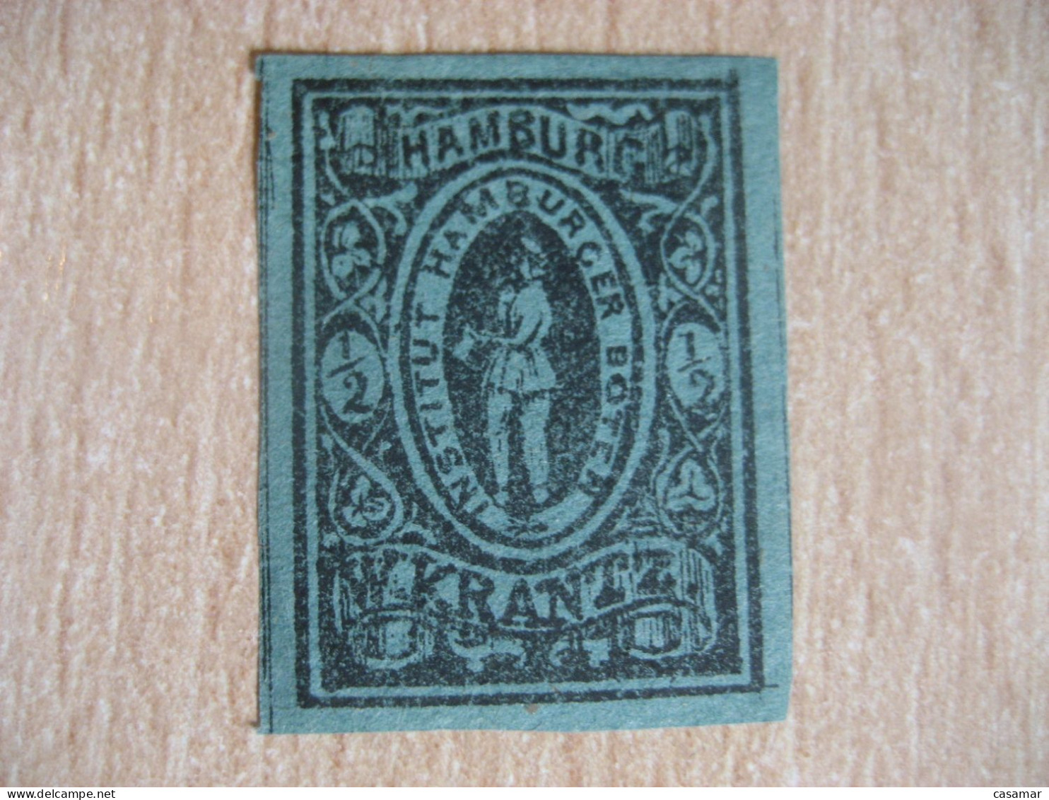 HAMBURG 1863 W. Krantz Michel A6 Boten Marken Privat Private Local Stamp GERMANY - Private & Lokale Post