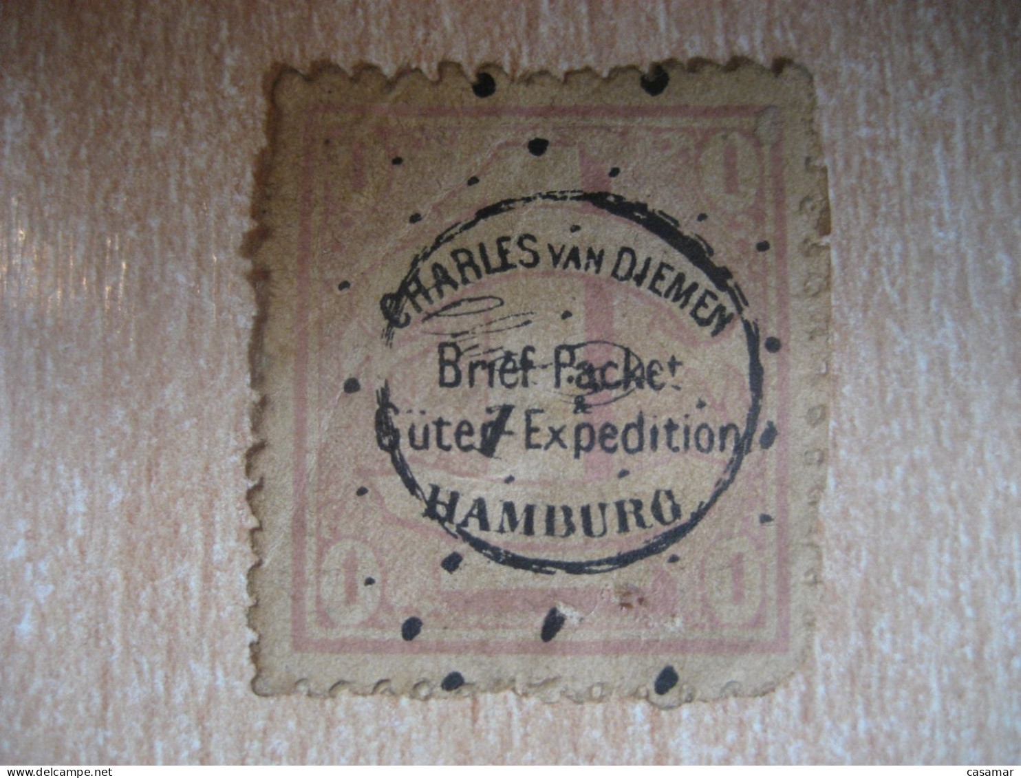 HAMBURG 1864 Charles Van Diemen Michel B1 1 Sch Privat Private Local Stamp GERMANY Slight Faults - Private & Local Mails