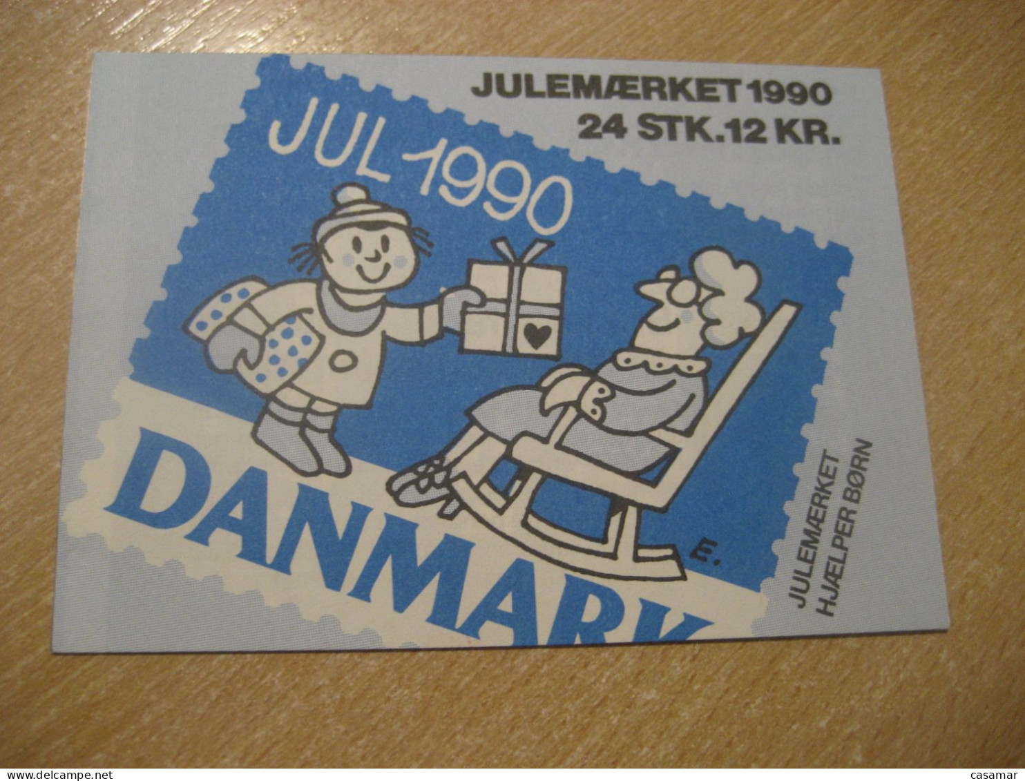 DENMARK 1990 Cat Julemaerket Booklet Christmas 24 Poster Stamp Vignette (3 Sheet X 8 Label) - Carnets