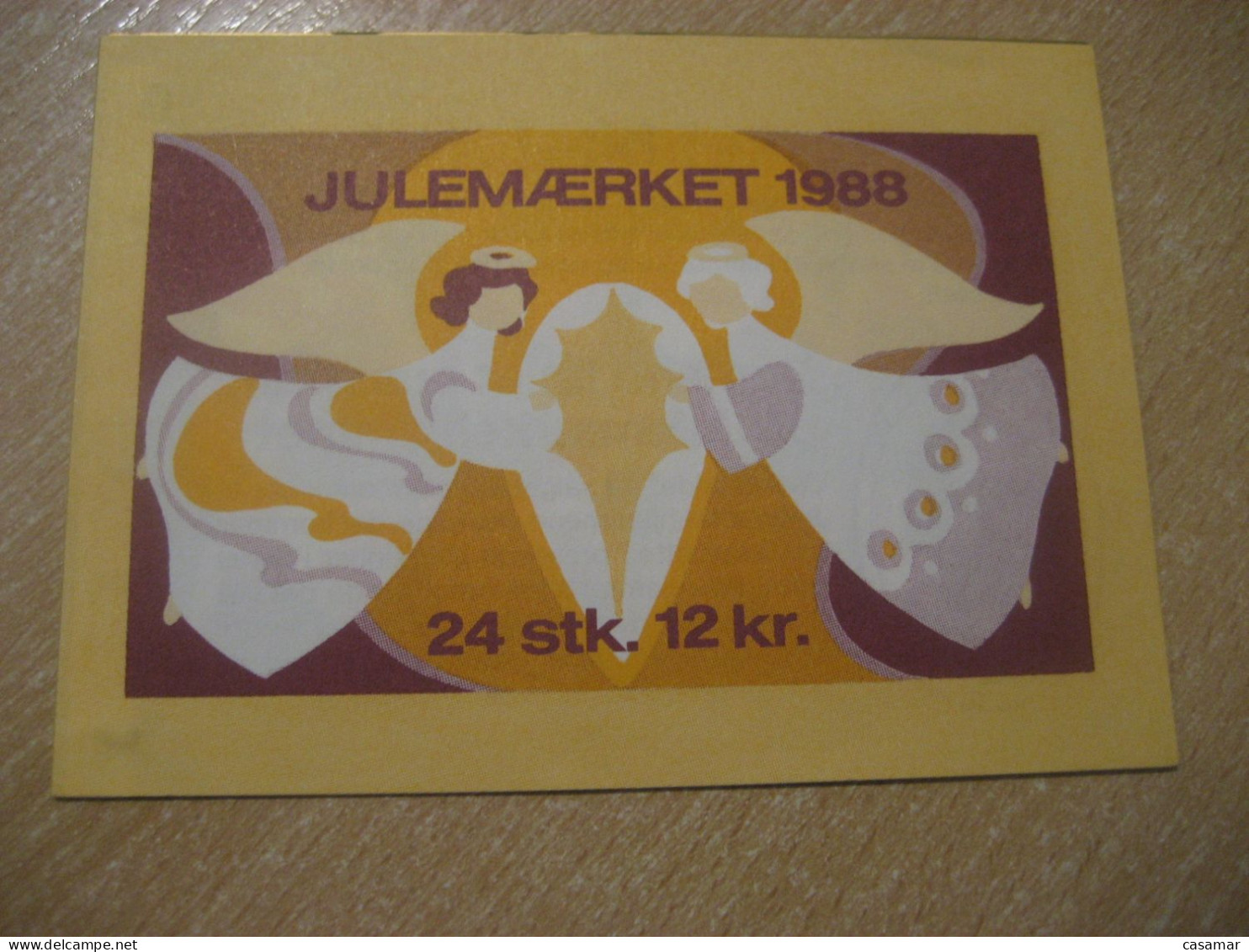 DENMARK 1988 Julemaerket Booklet Christmas 24 Poster Stamp Vignette (3 Sheet X 8 Label) - Markenheftchen