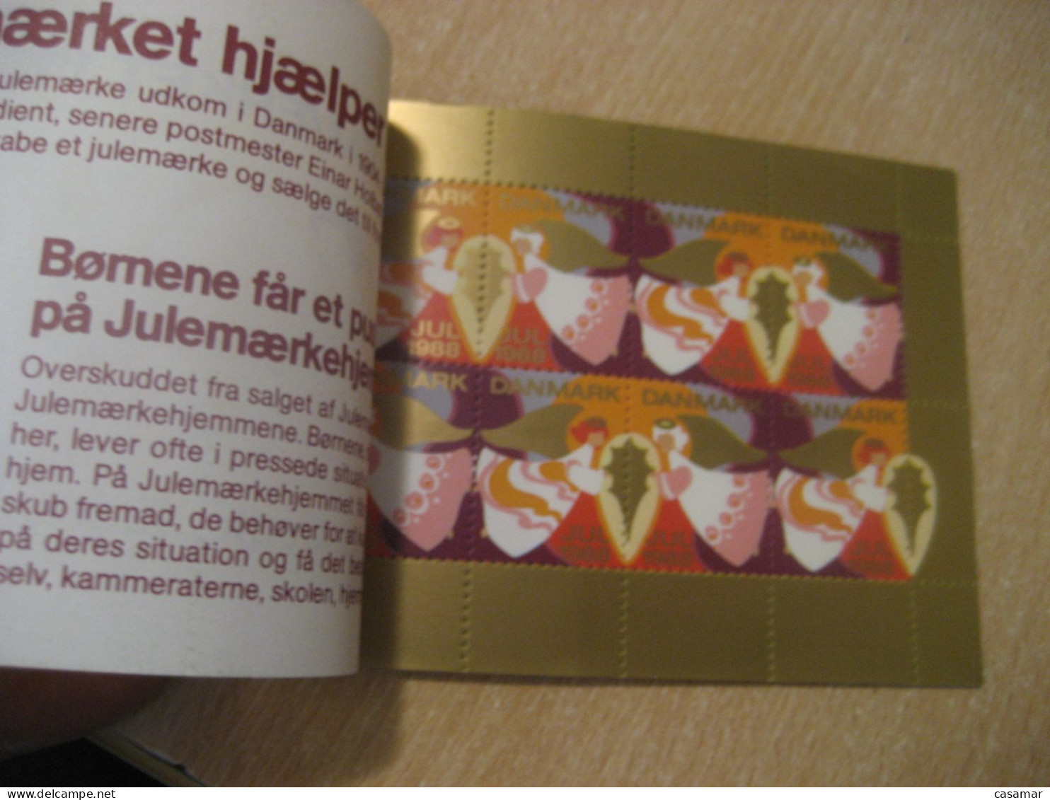 DENMARK 1988 Julemaerket Booklet Christmas 24 Poster Stamp Vignette (3 Sheet X 8 Label) - Carnets
