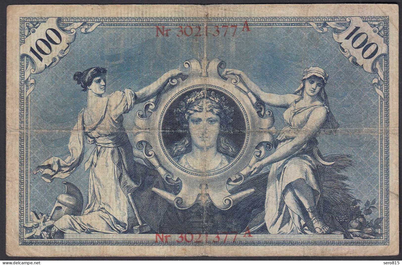 Reichsbanknote 100 Mark 1898 Ro 17 Pick 20 UDR B Serie A - F (4)     (28283 - Autres & Non Classés