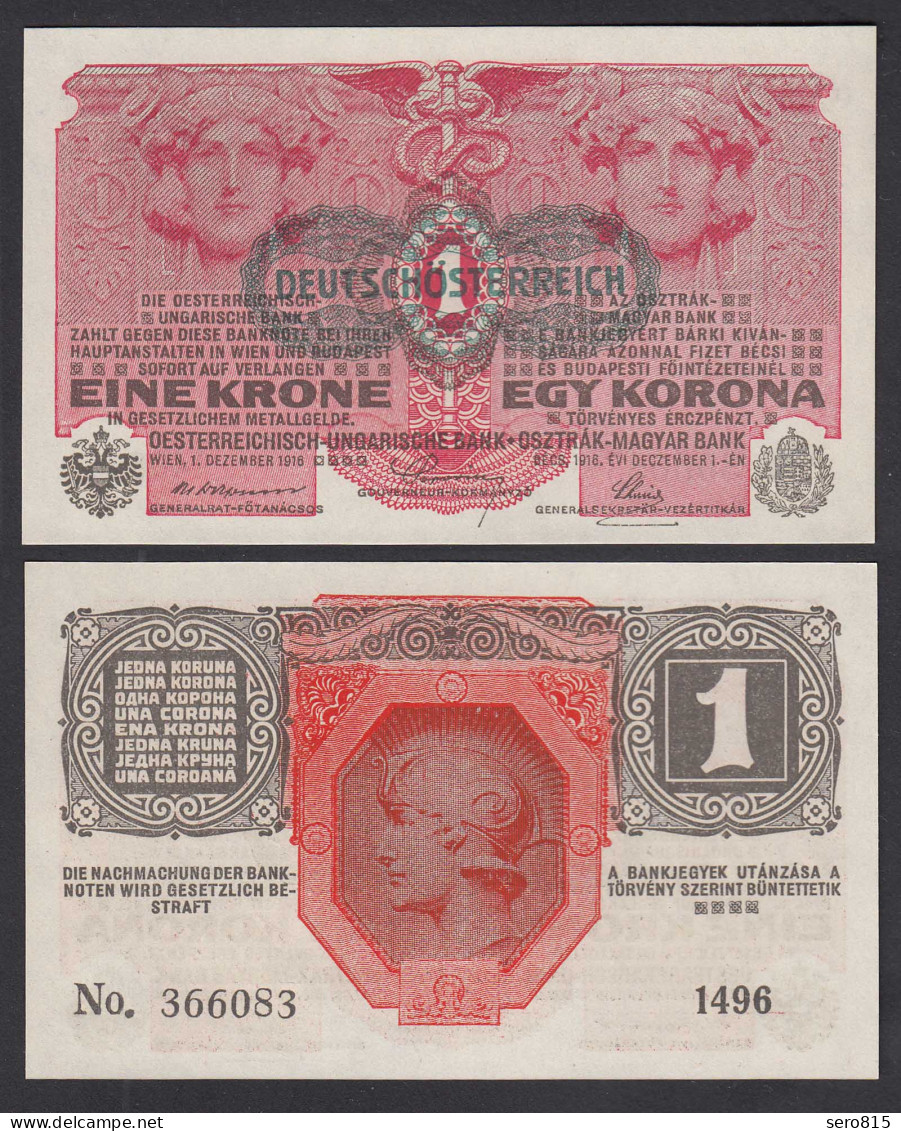 Österreich - Austria 1 Krone 1916 (1919) Pick 49 UNC (1)     (29716 - Autriche