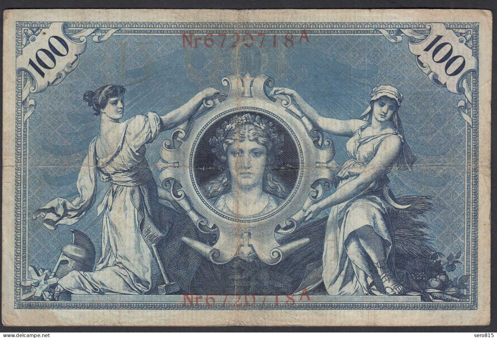 Reichsbanknote 100 Mark 1905 Ro 23b Pick 24 UDR U Serie A - F (4)     (28291 - Autres & Non Classés