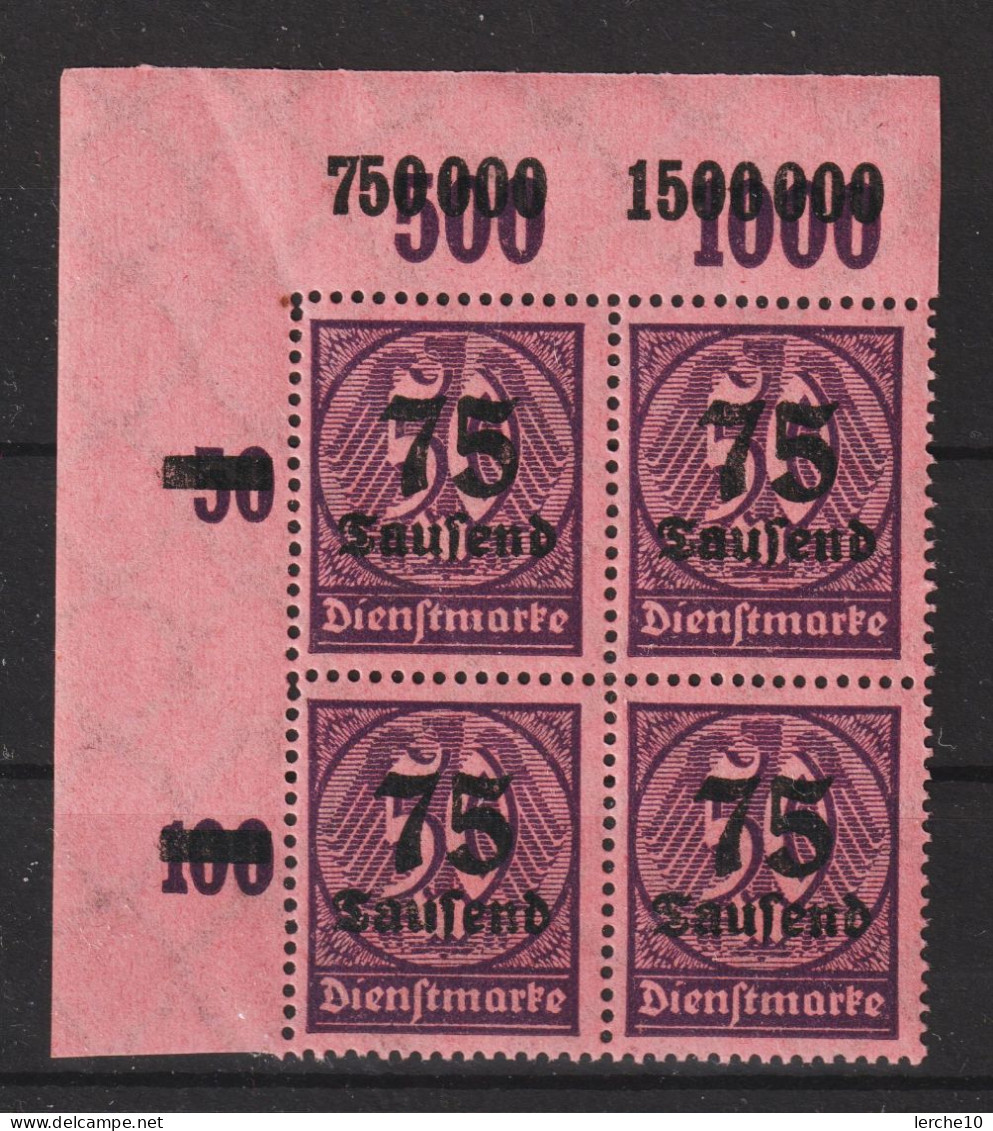 MiNr. D 91 ** Oberrand Bogenecke - Unused Stamps