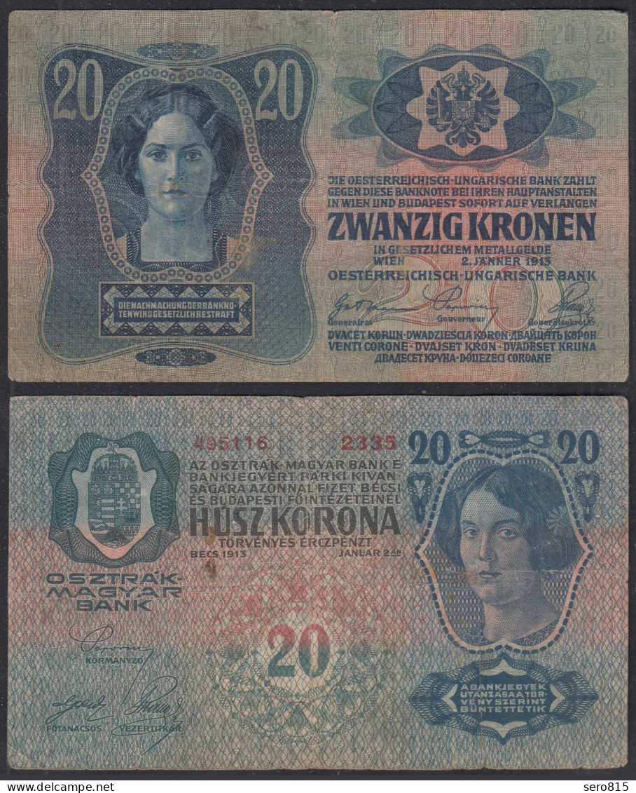 Österreich - Austria 20 Kronen 1913 Pick 13 VG/F (4/5)     (29790 - Autriche