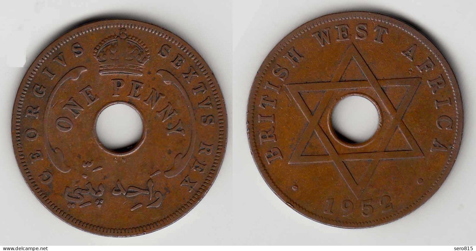 Britisch WEST-AFRIKA 1 Penny Münze 1952   (29996 - Autres – Afrique