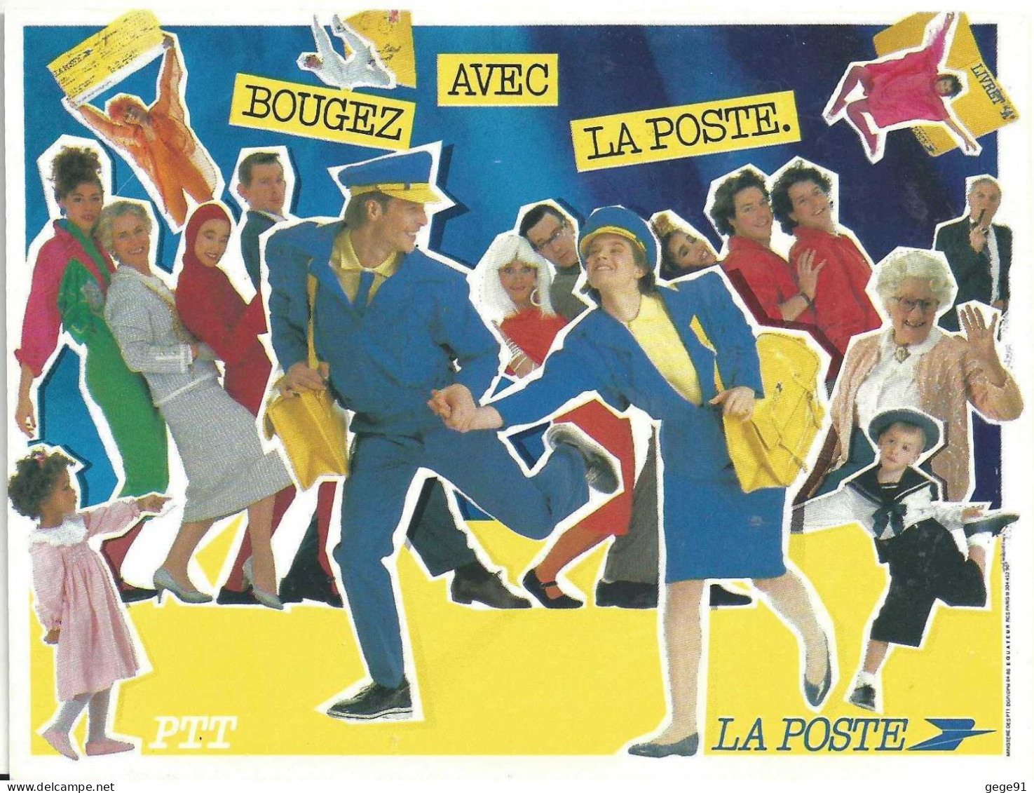 Bougez Avec La Poste - Campagne Publicitaire De 1986 - Post & Briefboten