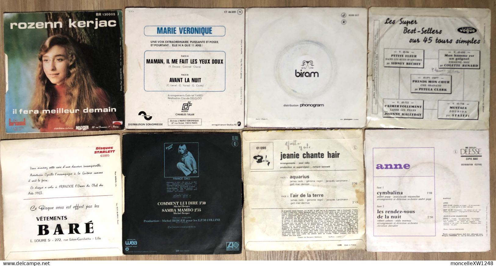 Lot De 15 X 45 T SP Chanteuses Françaises 60-70 - Gall, Jeanie, Clark... - 45 Rpm - Maxi-Singles