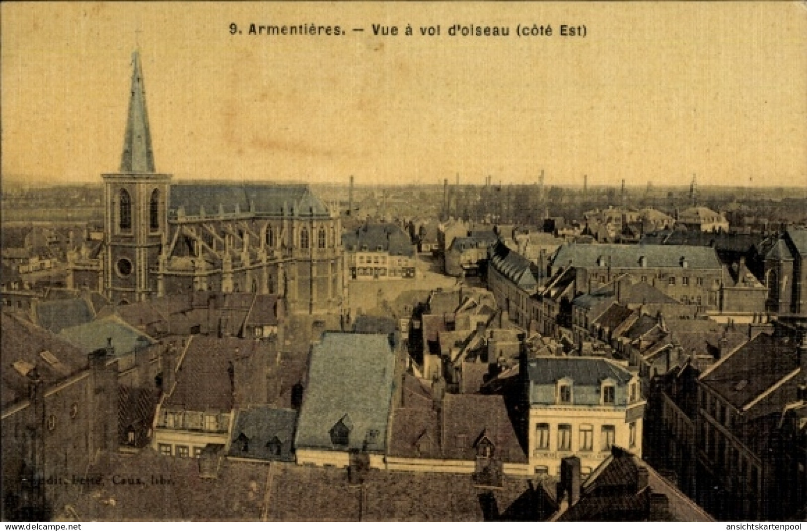 CPA Armentières Nord, Teilansicht, Kirche - Autres & Non Classés