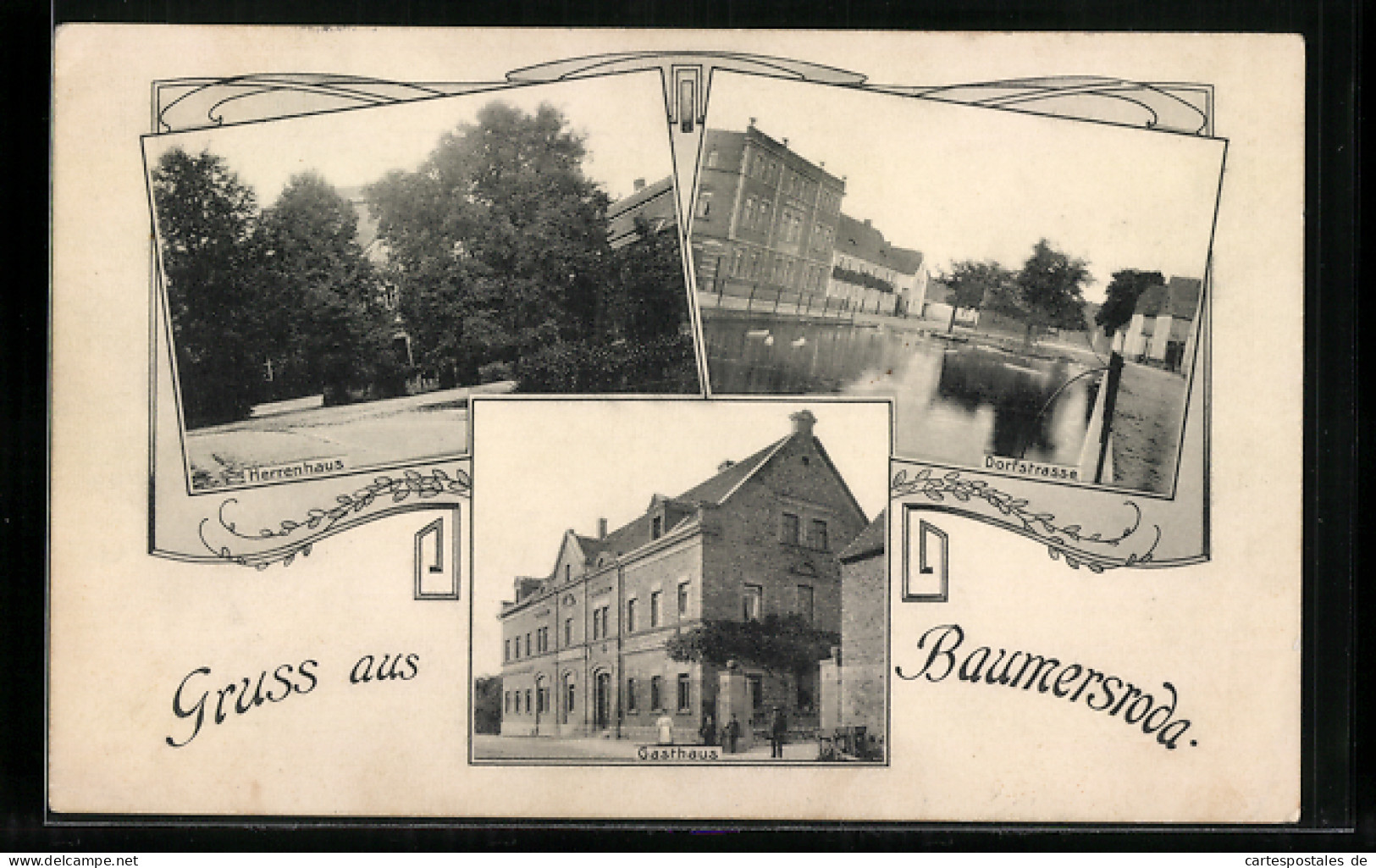 AK Baumersroda, Gasthaus, Herrenhaus, Dorfstrasse  - Other & Unclassified