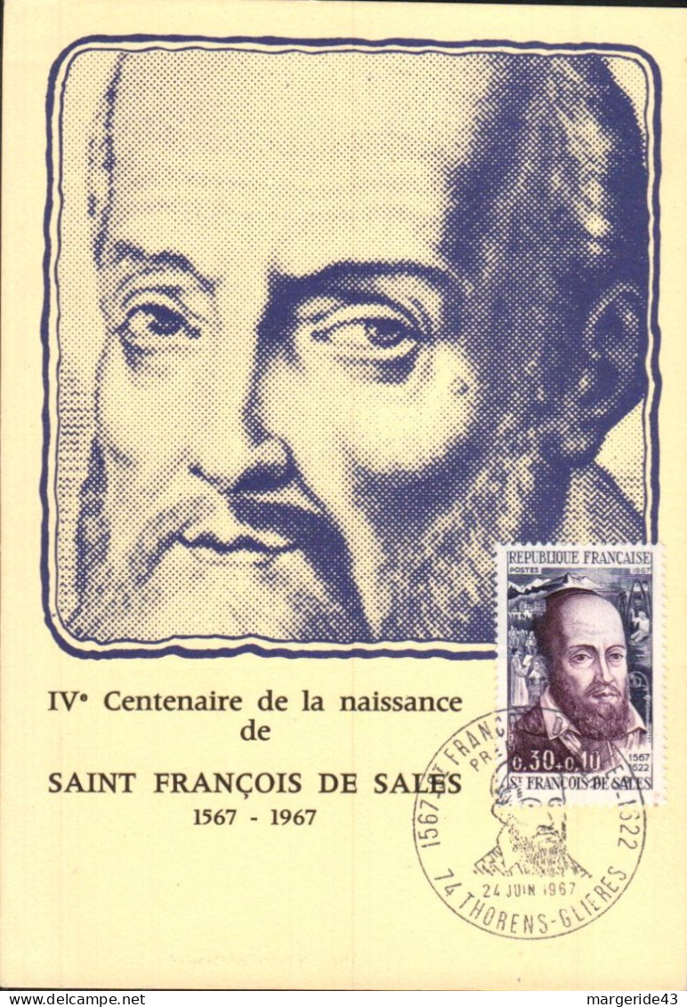 CARTE MAXIMUM 1967 SAINT FRANCOIS DE SALES - 1960-1969