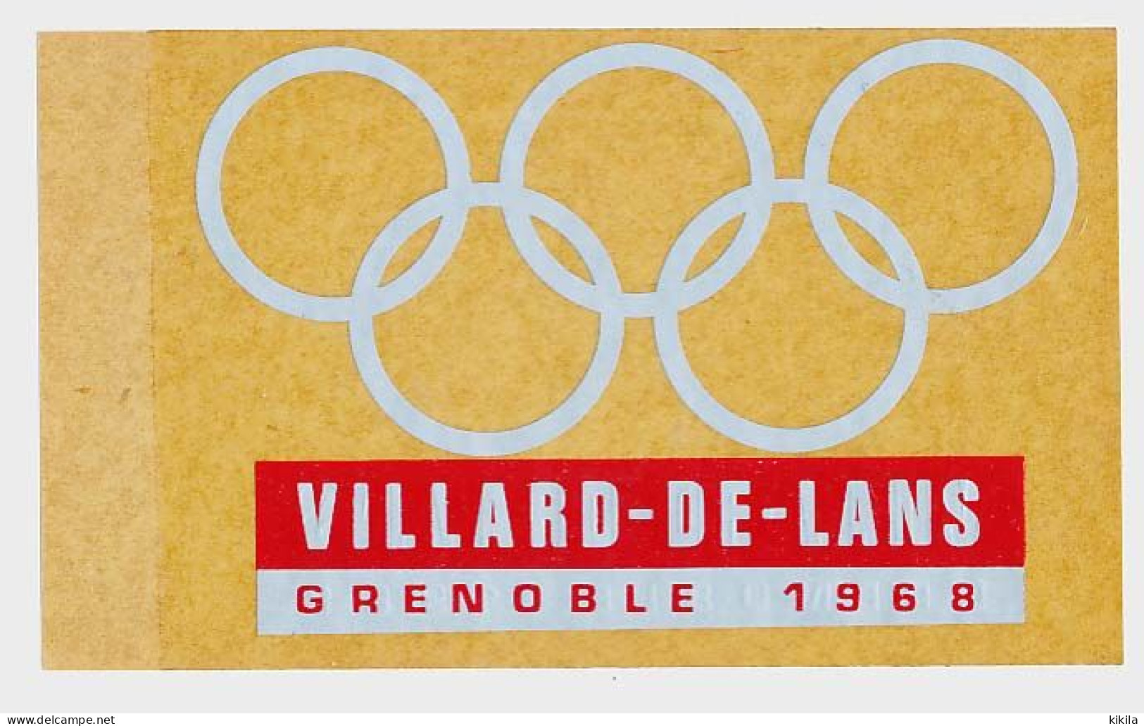 Autocollant  X° Jeux Olympiques D'Hiver De GRENOBLE 1968 Olympic Games 68 VILLARD DE LANS - Other & Unclassified