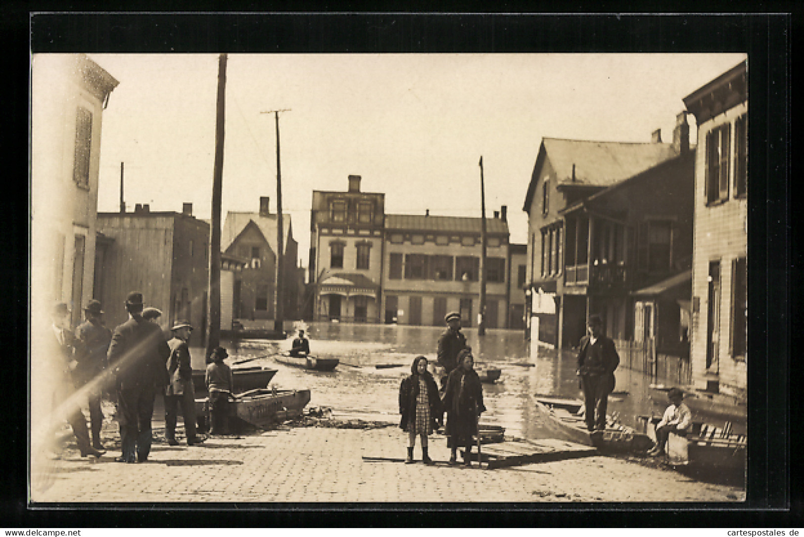 Foto-AK Newport, KY, Eighth-Street, Flood 1913, Hochwasser  - Sonstige & Ohne Zuordnung