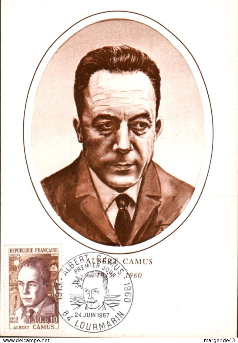 CARTE MAXIMUM 1967 ALBERT CAMUS - 1960-1969