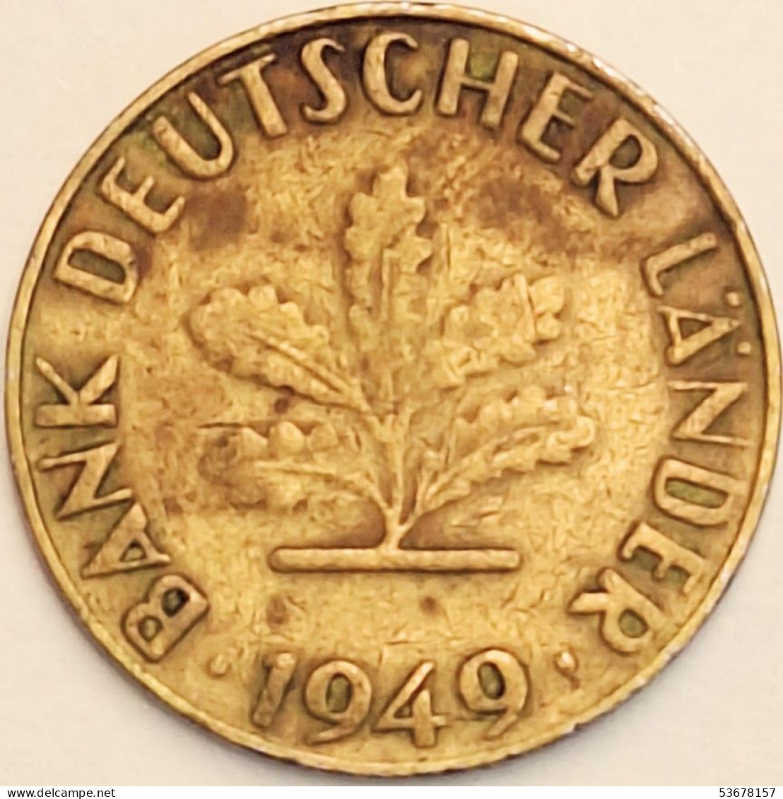 Germany Federal Republic - 10 Pfennig 1949 J (Large J), KM# 103 (#4623) - 10 Pfennig