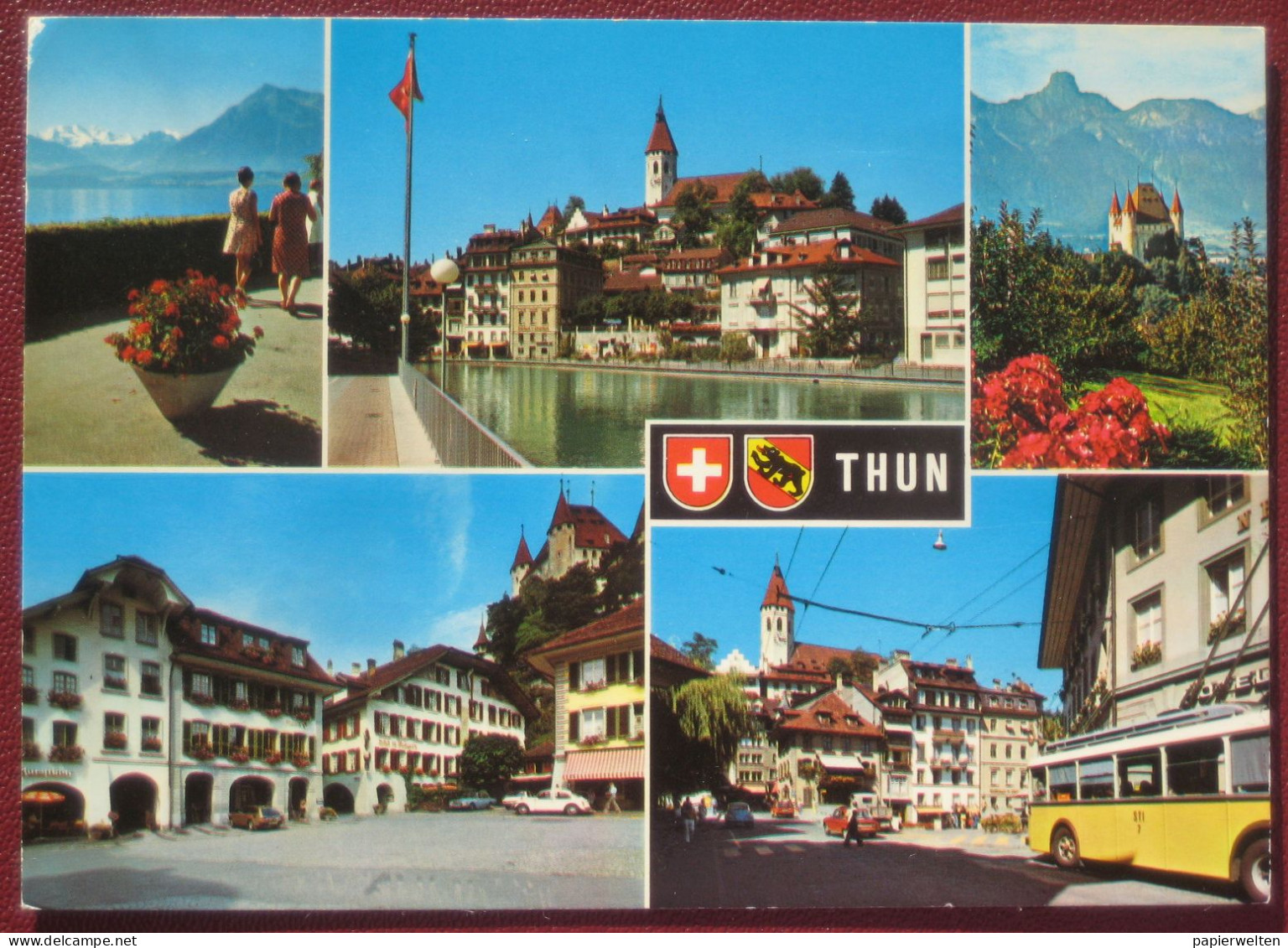 Thun (BE) - Mehrbildkarte / Autobus - Thoune / Thun
