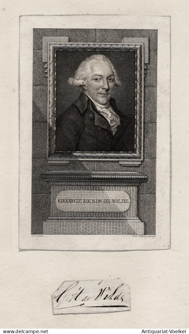 George Hend.k De Wilde - George Hendrik De Wilde (1738-1817) Dutch Businessman Dealer Amsterdam Portrait - Estampes & Gravures