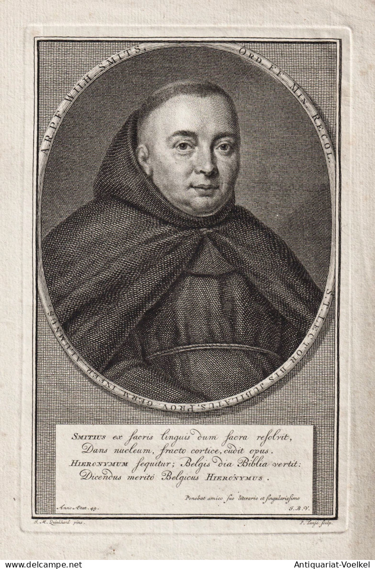 A. R. P. F. Wilh. Smits... - Willem Smits (1704-1770) Dutch Franciscan Orientalist Franziskaner Kevelaer Antwe - Stiche & Gravuren