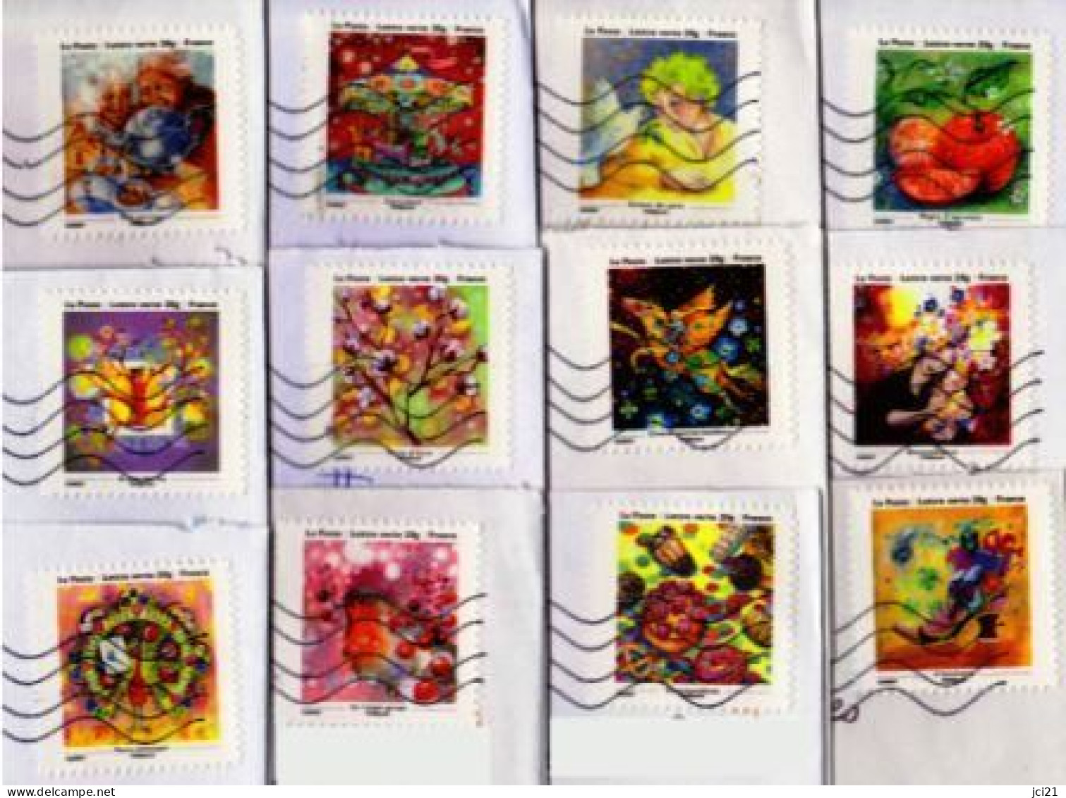 Les 12 Timbres Du Carnet " LES PETITS BONHEURS" _Ti1180 - Briefe U. Dokumente