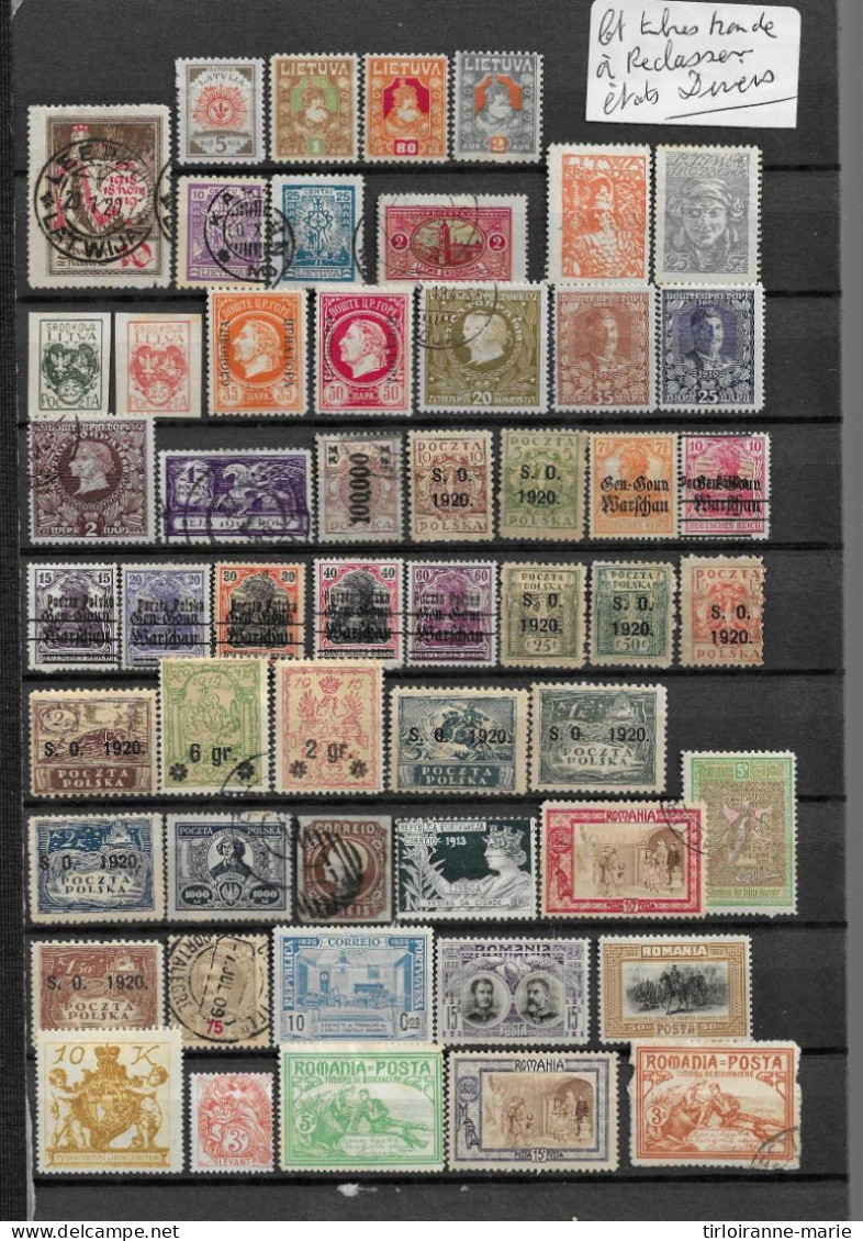 Lot Timbres Monde A Reclasser .tous Etats. - Collections (without Album)