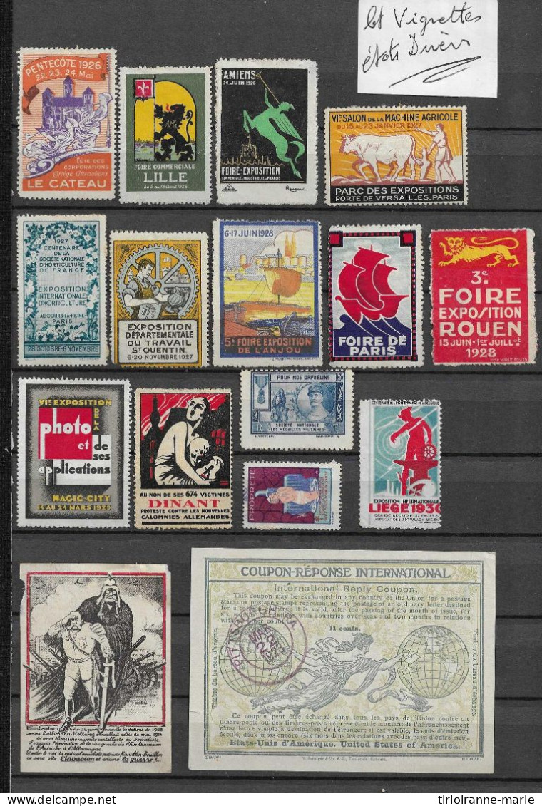 Lot Timbres Vignettes Guerre Etc.. .tous Etats. - Collections (without Album)