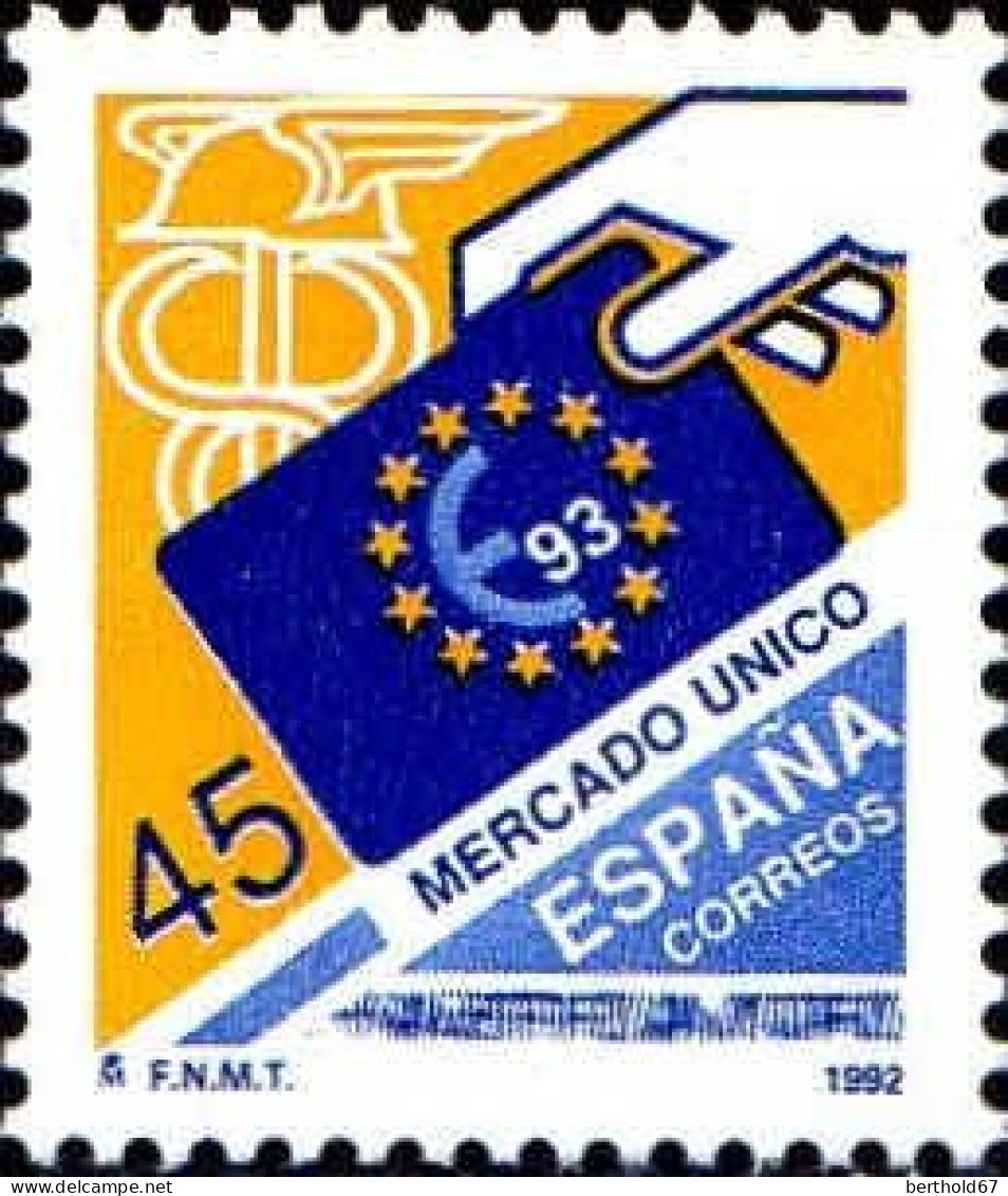 Espagne Poste N** Yv:2822 Mi 3087 Mercado Unico E93 (Thème) - Europese Instellingen