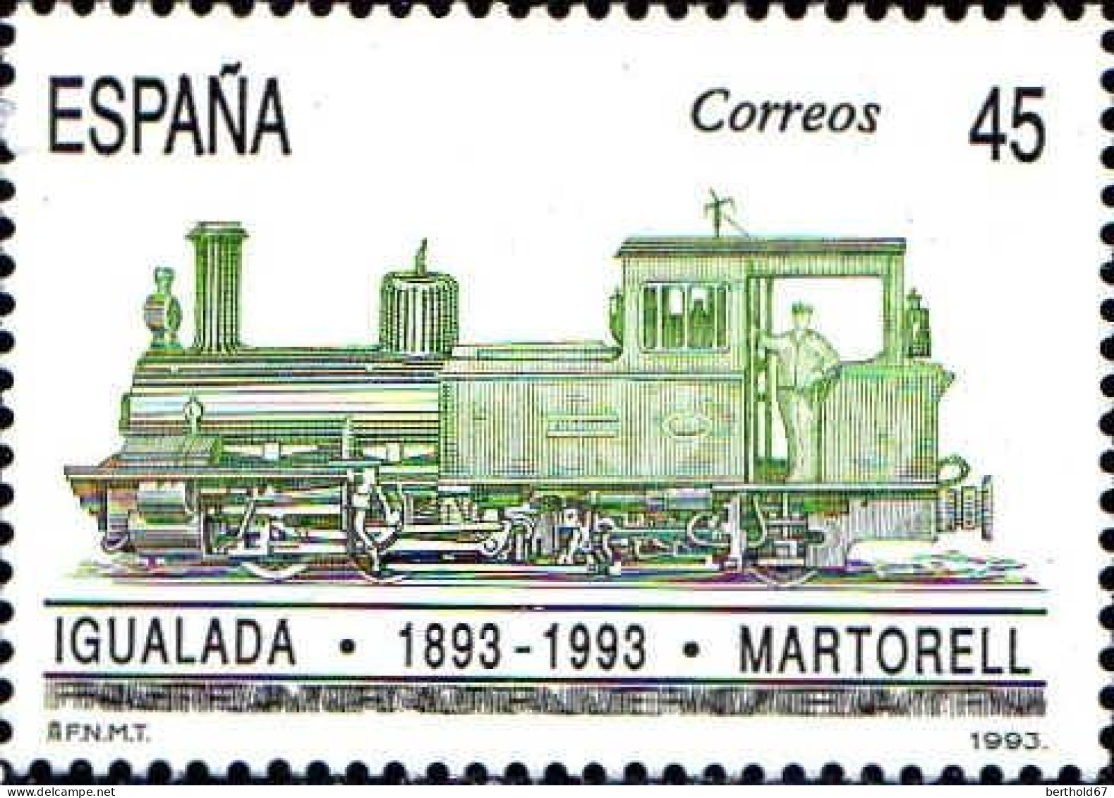 Espagne Poste N** Yv:2857 Mi 3123 Igualada Martorell (Thème) - Trains