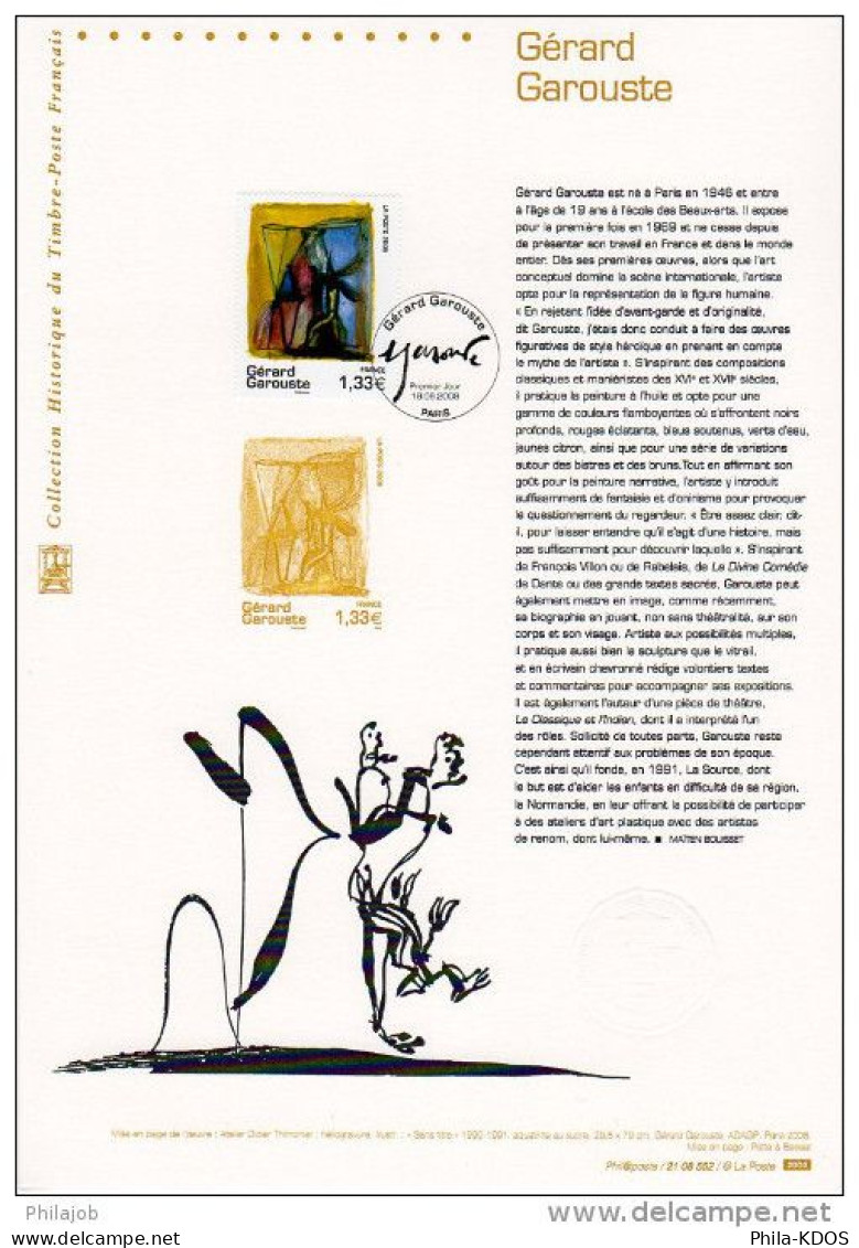 (Prix à La Poste 5 €) " GERARD GAROUSTE " Sur Document Philatélique Officiel De 2008 N° YT 4244 Parf état DPO à Saisir ! - Moderne