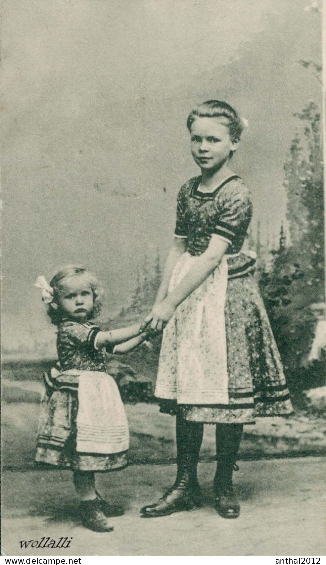 Superrar Litho Schliersee MB Mit Kinder In Tracht 23.7.1912 - Schliersee