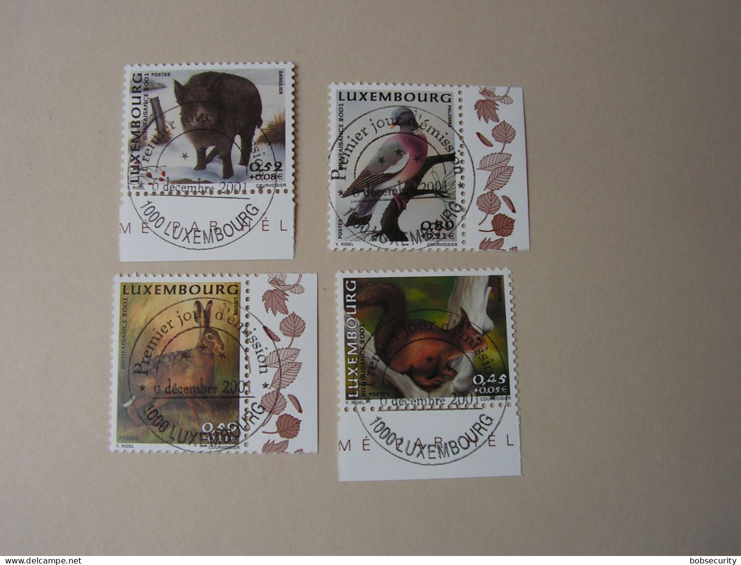 Luxemburg Wohlfahrt , Tiere 1554 - 1557 Aus  2001 - Used Stamps