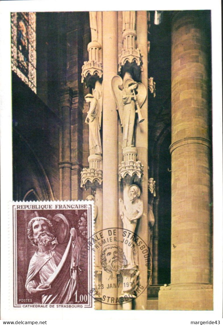 CARTE MAXIMUM 1971 CATHEDRALE DE STRASBOURG - 1970-1979